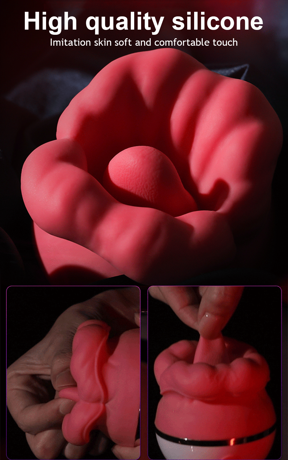 Rose Sucking Licking Vibrator For Women Clitoris Nipples Stimulator Vagina Masturbators Massager Silicone Female Adult Sex Toys